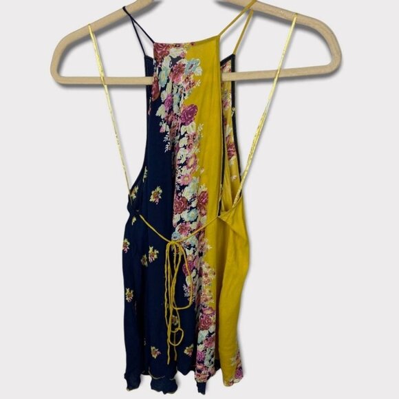 Revolve Free People Its A Cinch Slip‎ Dress Floral Blue Yellow Size Small Boho S - Picture 4 of 14